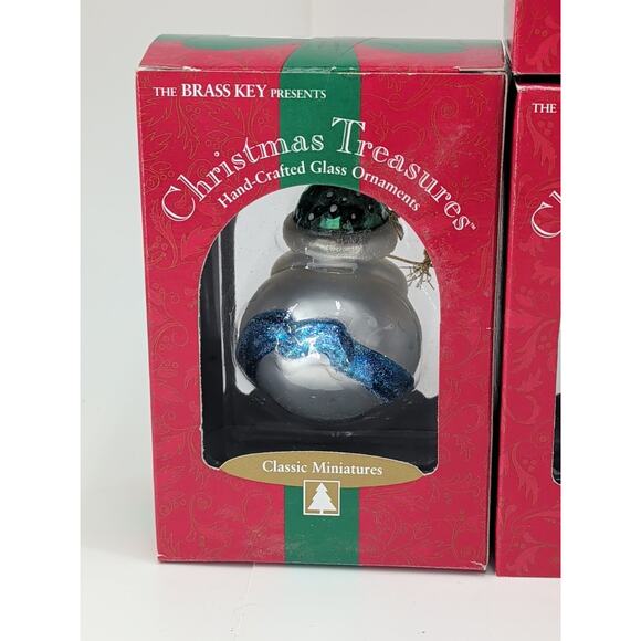 Brass Key Christmas Traditions Classic Miniatures Hand Crafted Snowman Ornaments - Picture 11 of 16